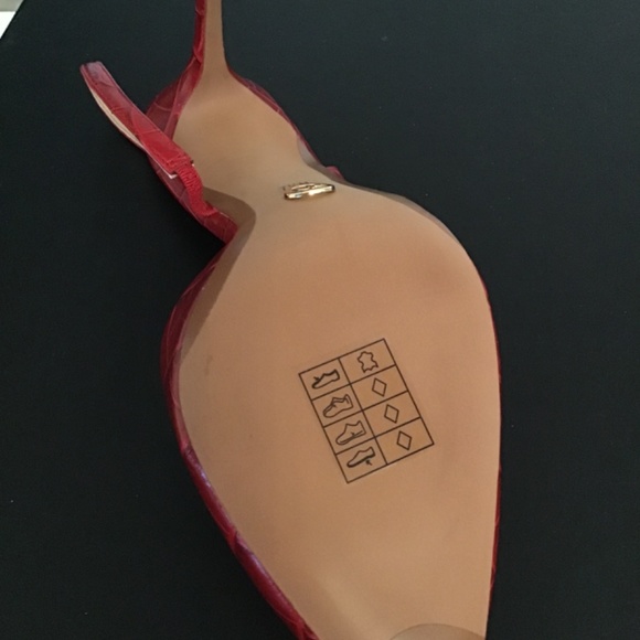 Michael Michael Kors dark red Eliza embossed leather pump size 7.5 - Picture 4 of 10